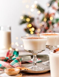 Two vanilla steamers on tray