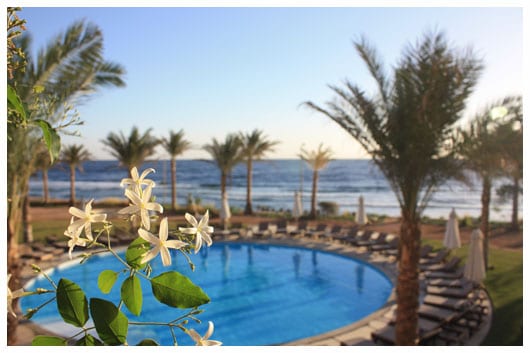 view from our balcony, overlooking the Red Sea