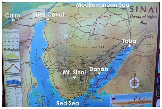 map of Sinai Peninsula