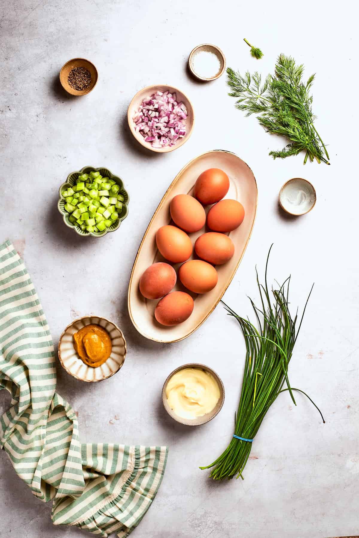 Creamy egg salad gets a fresh lift from bright herbs, making this egg salad sandwich a simple lunch that tastes anything but ordinary! Ingredients for egg salad sandwich.