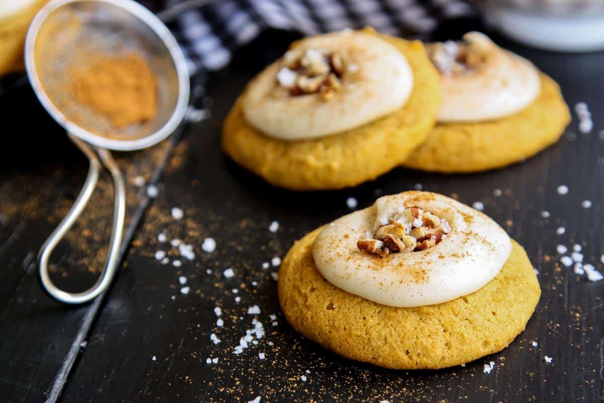 three Pumpkin Cookies