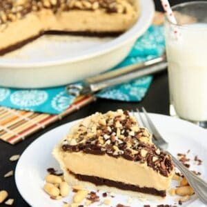 peanut butter and fudge pie