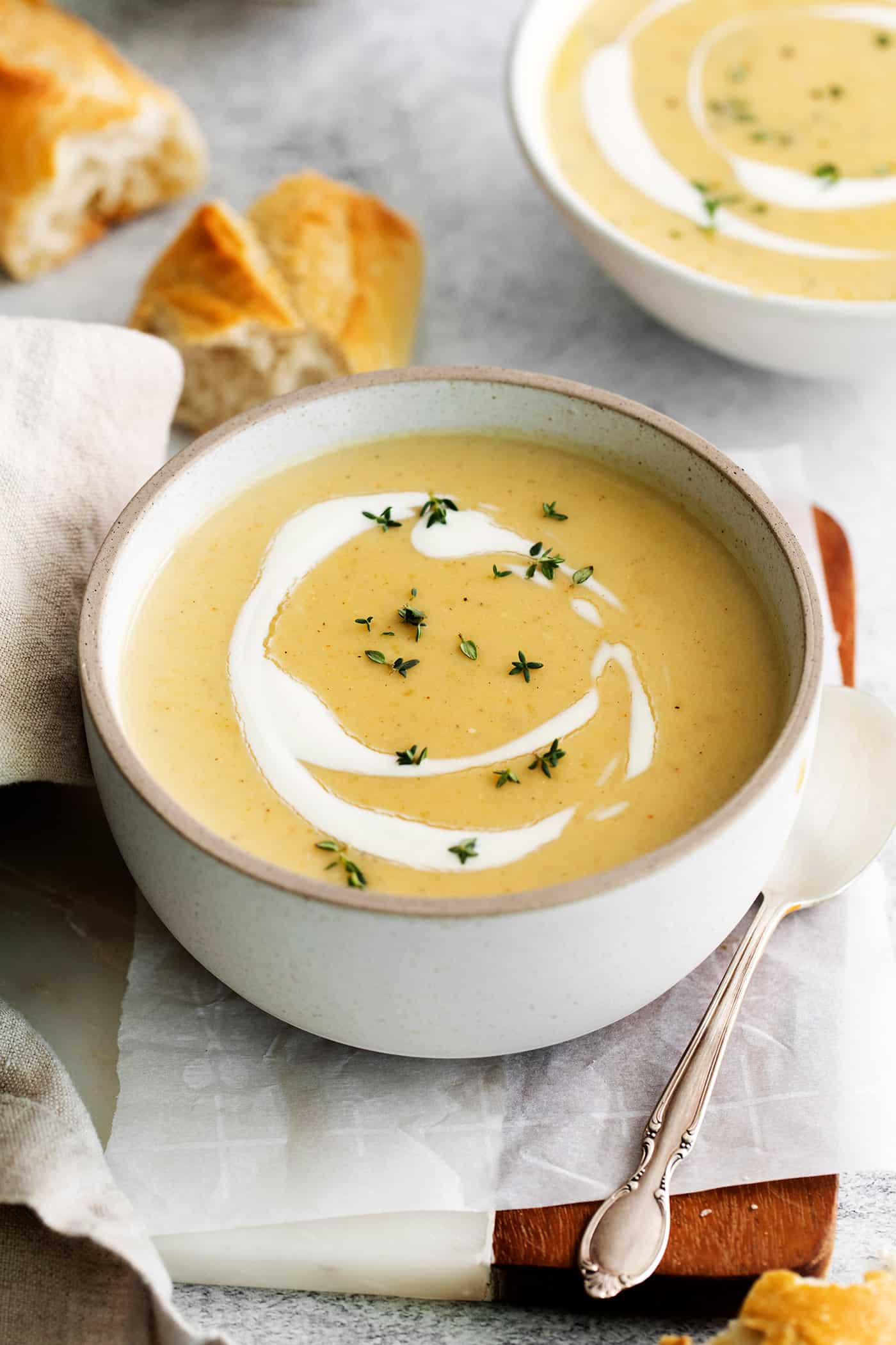 This Creamy Potato Soup with Herby Compound Butter gets everything right. It's silky smooth, rich but not heavy, and lightly buttery. A bowl of homemade potato soup