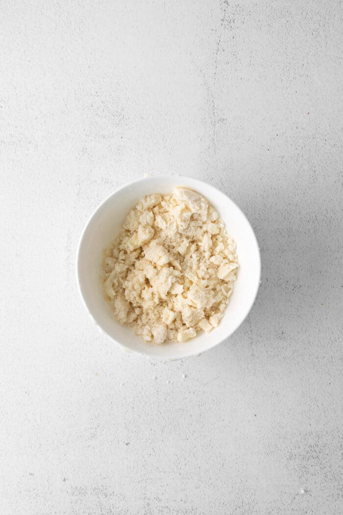 Crumb topping in a small bowl