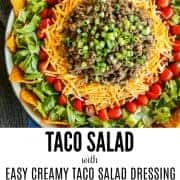Pinterest image for Dorito taco salad