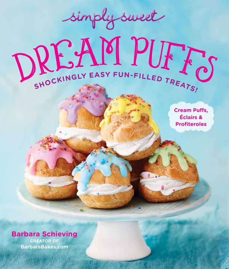 This pumpkin pie cream puff recipe is the perfect dessert for Thanksgiving. They're layered with pumpkin pie filling and maple whipped cream! Simply Sweet Dream Puffs by Barbara Schieving.