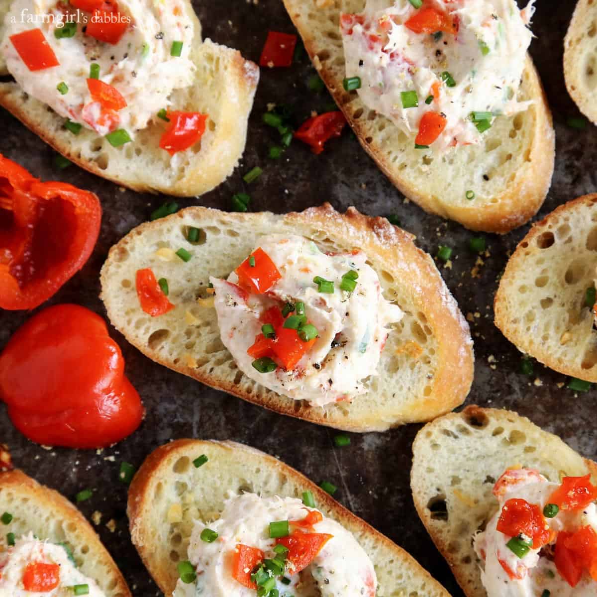 This ultra flavorful Creamy Shrimp and Peppadew Crostini recipe is perfect for any time of year, and especially festive during the holidays. Creamy Shrimp and Peppadew Crostini