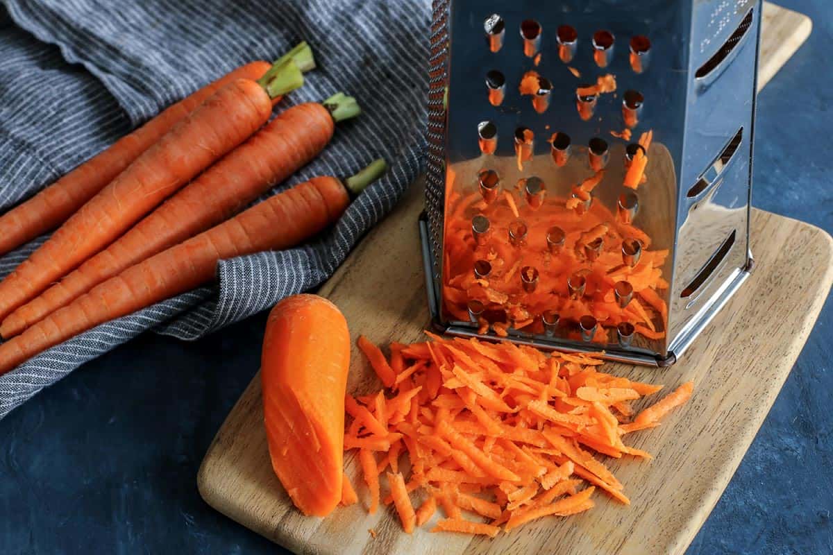 This classic carrot cake recipe is moist, perfectly spiced, and baked in a single layer, topped with creamy homemade cream cheese frosting. grated carrots