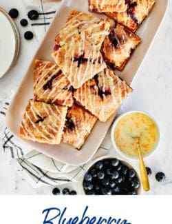 Pinterest title image for Blueberry Hand Pies.