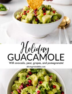 Pinterest title image for Holiday Guacamole.