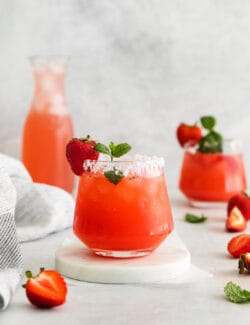 strawberry margarita in a glass