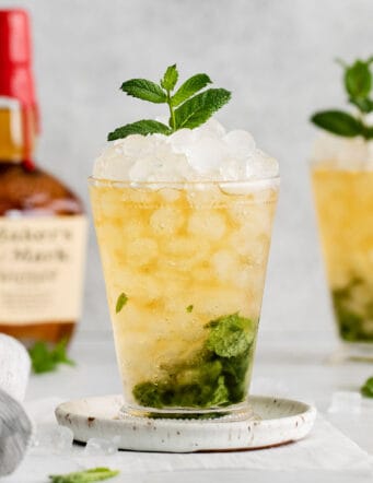 Two mint julep cocktails