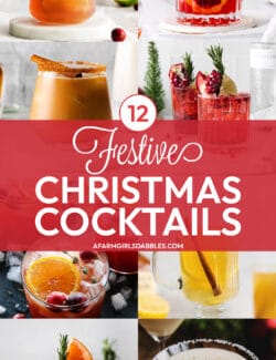 Pinterest image for 12 festive Christmas cocktails