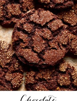 Pinterest image for chocolate espresso cookies