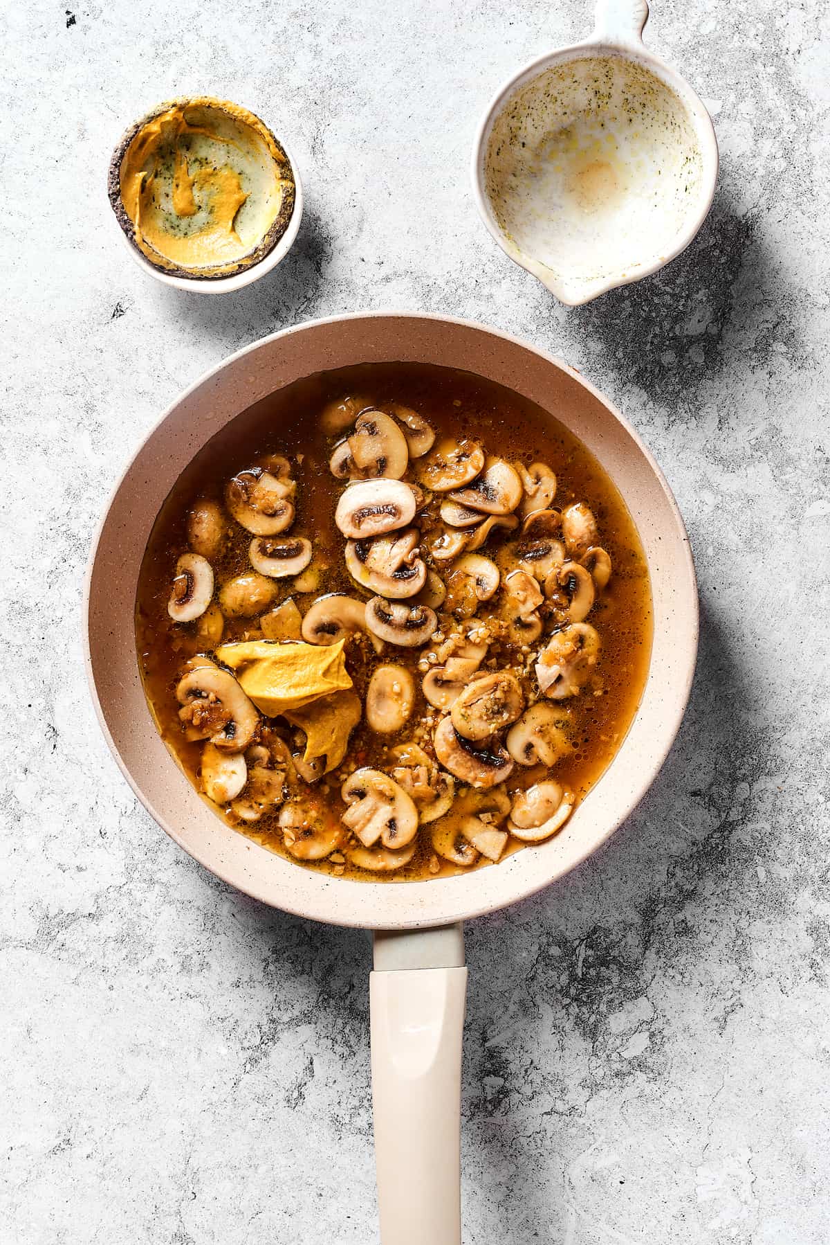 Steak Diane is a classic beef tenderloin recipe with pan-cooked steak in a creamy mushroom sauce. Simple but elegant & ready in 45 minutes. Cooked mushrooms in a pan