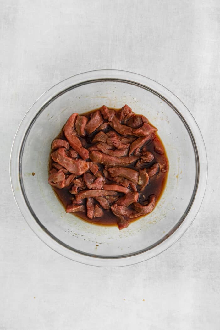 These Beef Bulgogi Rice Bowls are an easy copycat of your favorite Korean BBQ! Flavorful beef bulgogi is served with crisp bok choy and rice. Marinating beef bulgogi