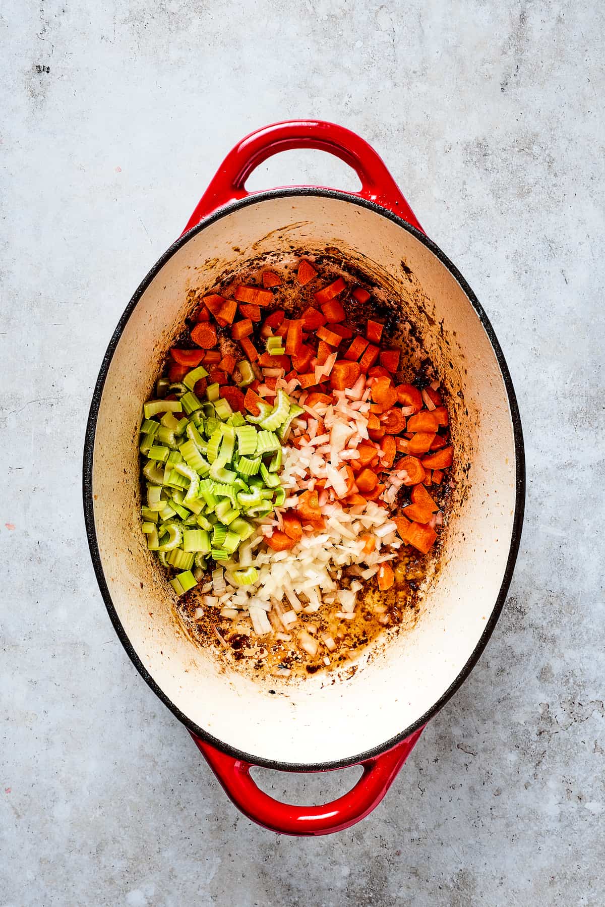 Rich, flavorful Rouladen is a classic German dish. Little meat rolls are stuffed with onions, bacon, and pickles then simmered in gravy. Vegetable stuffing mix for rouladen.