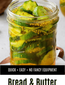 Pinterest image for bread & butter pickles