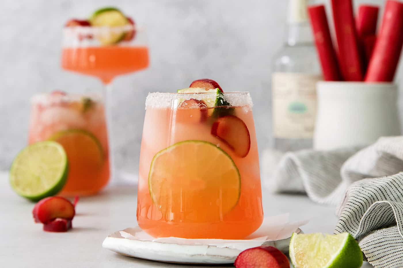 glasses of margarita cocktails