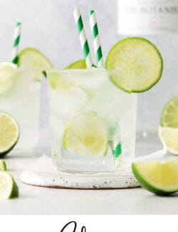 Pinterest image for classic gin and tonic cocktail