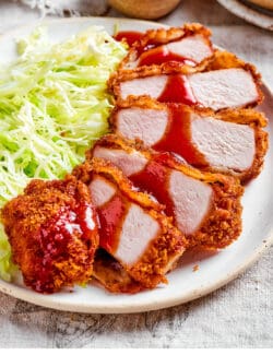Pinterest image for pork katsu