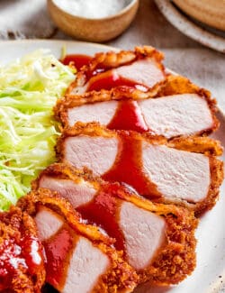 Pinterest image for pork katsu