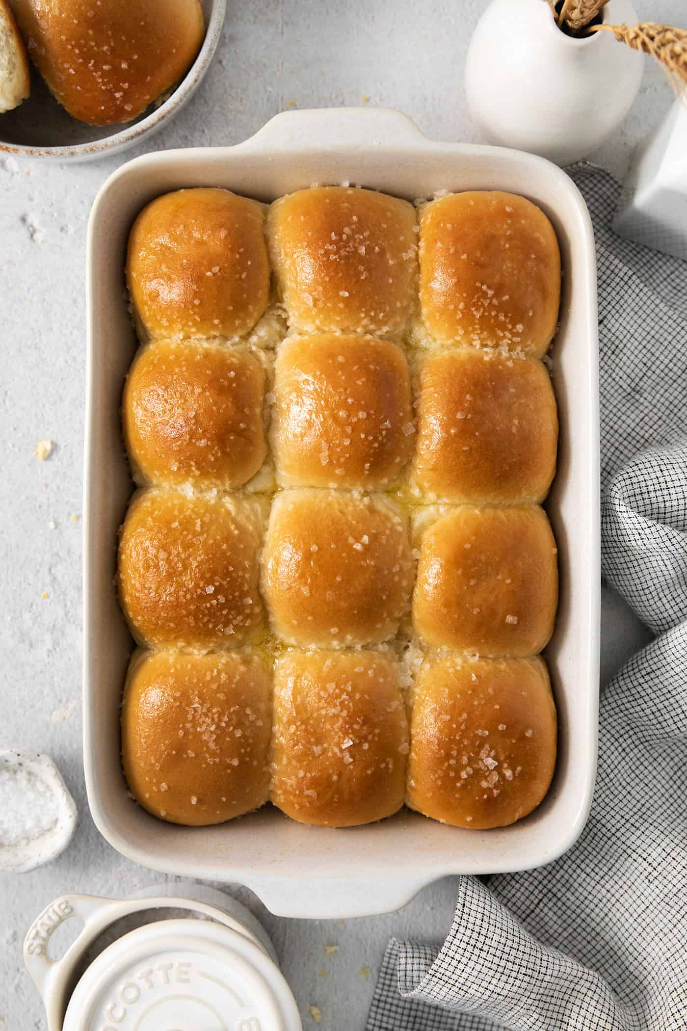 These copycat Rhodes Rolls are light and fluffy with a tender crumb and delicate flavor. Perfect for holiday meals!