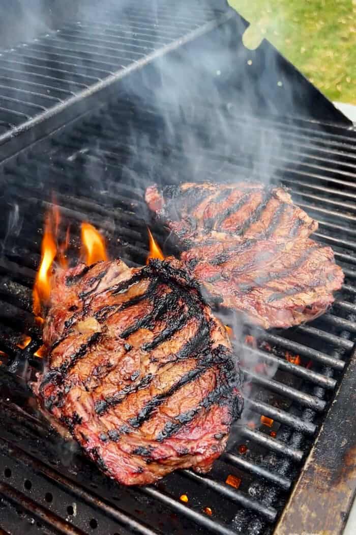 Elevate steak night and make Sugar Grilled Steak! Sprinkled generously with sugar, the grill's fire caramelizes the meat to juicy perfection. Sugar grilled steak cooks on the grill.