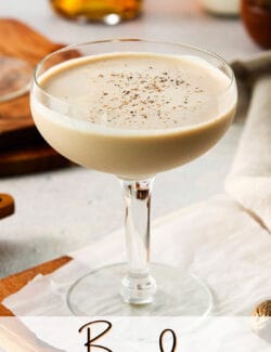 Pinterest image for brandy alexander cocktail