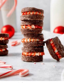 Pinterest image for chocolate wafer cookies