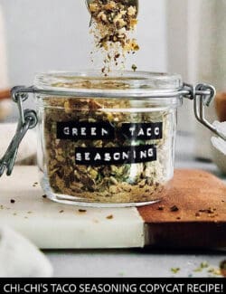 Pinterest image for green taco seasoning