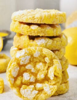 Pinterest image for lemon crinkle cookies