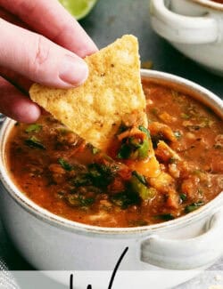 Pinterest image for warm salsa
