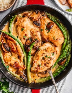 Pinterest image for Chicken Madeira