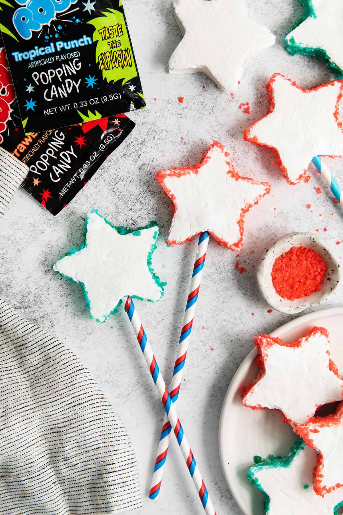 The pops are shown with Pop Rocks around them.