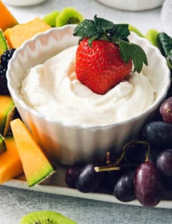 Pinterest image for fruit dip recipe