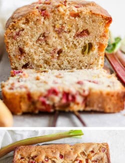 Pinterest image for rhubarb bread