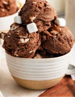 Pinterest image for rocky road ice cream recipe