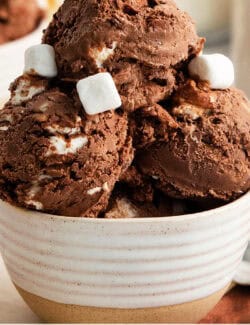 Pinterest image for rocky road ice cream recipe