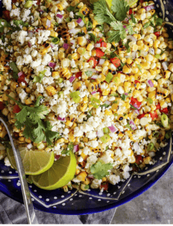 Pinterest image for Mexican street corn salad recipe