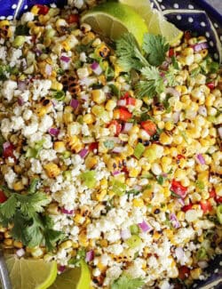 Pinterest image for Mexican street corn salad recipe