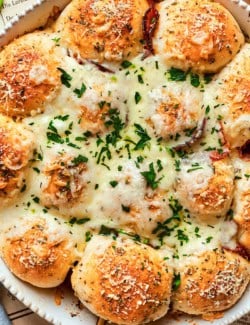 Pinterest image for mini pizza bites recipe