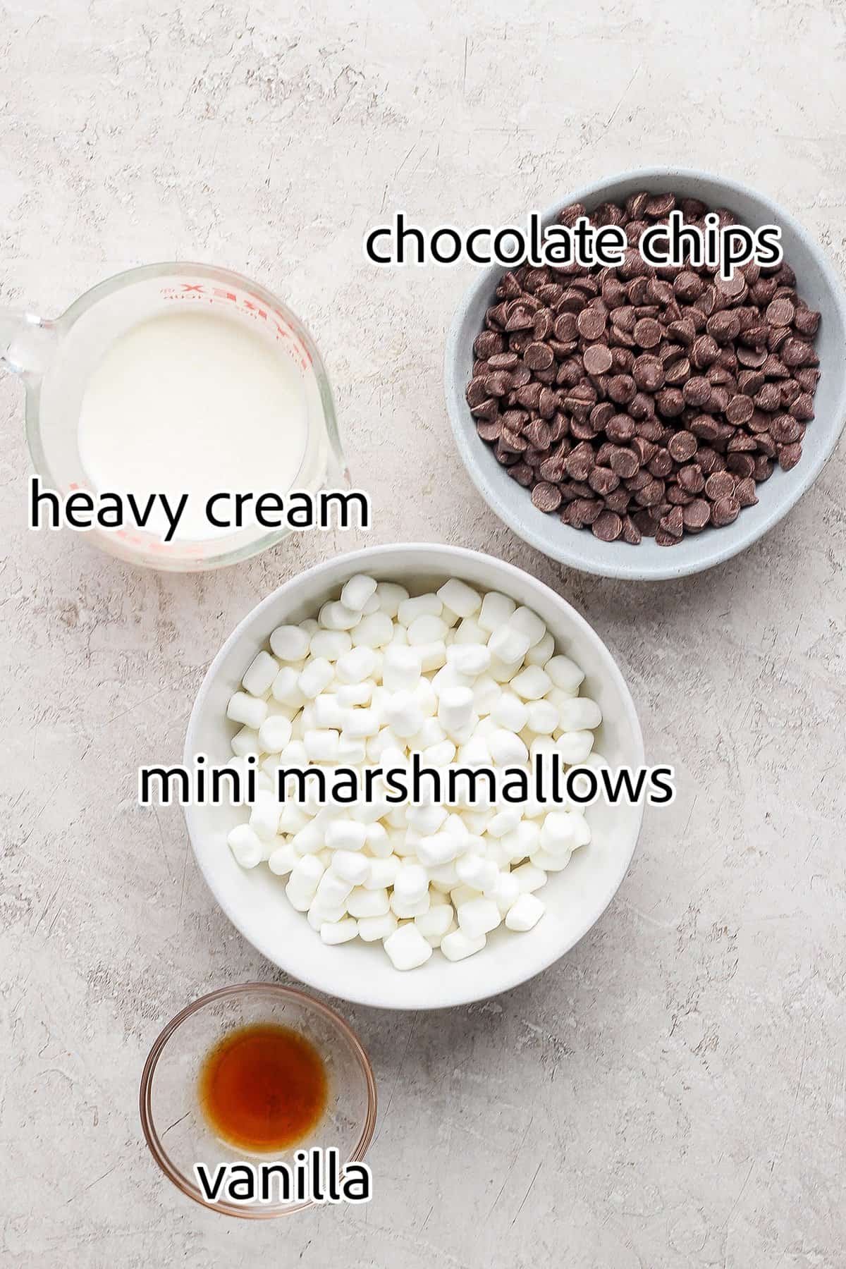 A secret ingredient makes this easy Chocolate Fondue the best ever! It’s rich, decadent and thick enough to stick to all your dippers. ingredients needed for chocolate fondue