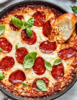 Pinterest image for pizza dip recipe