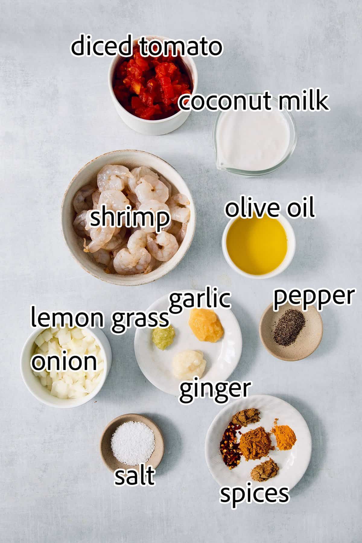 This easy Shrimp Curry recipe combines elements of Thai and Indian curries for a uniquely delicious weeknight meal. So quick and easy! ingredients needed for shrimp curry