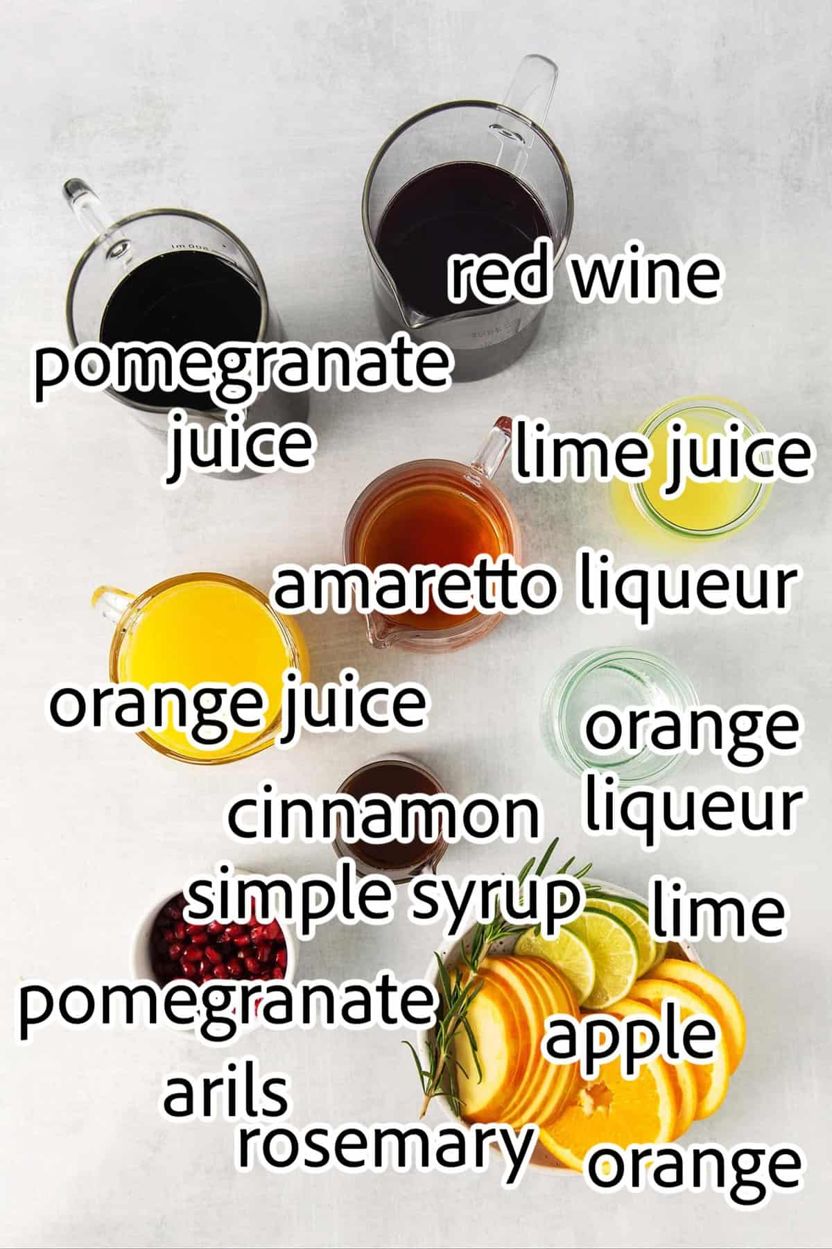 ingredients needed for christmas sangria