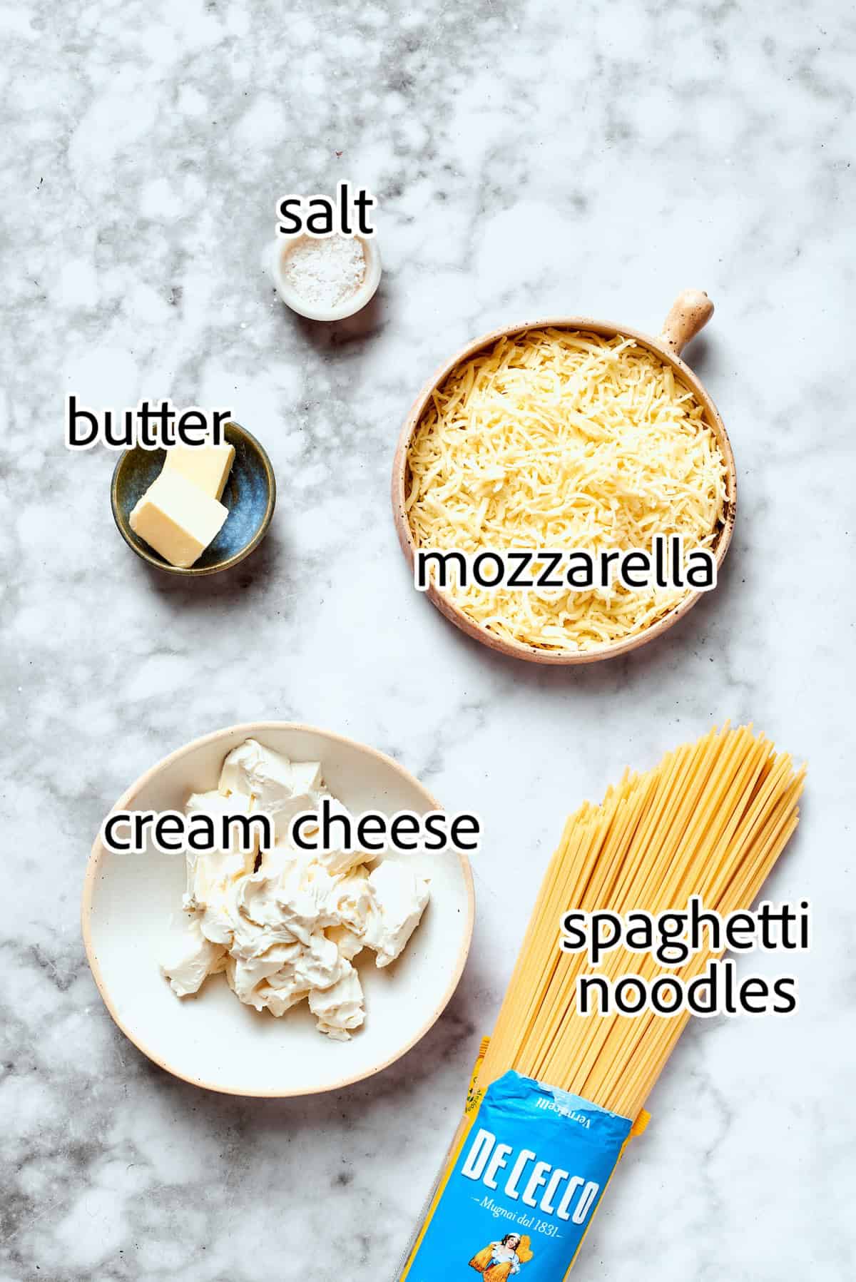 Meaty sauce, super fun spaghetti noodles, and pockets of Cheesy Yum make this Spaghetti Casserole an instant hit with the whole family! ingredients needed for spaghetti casserole