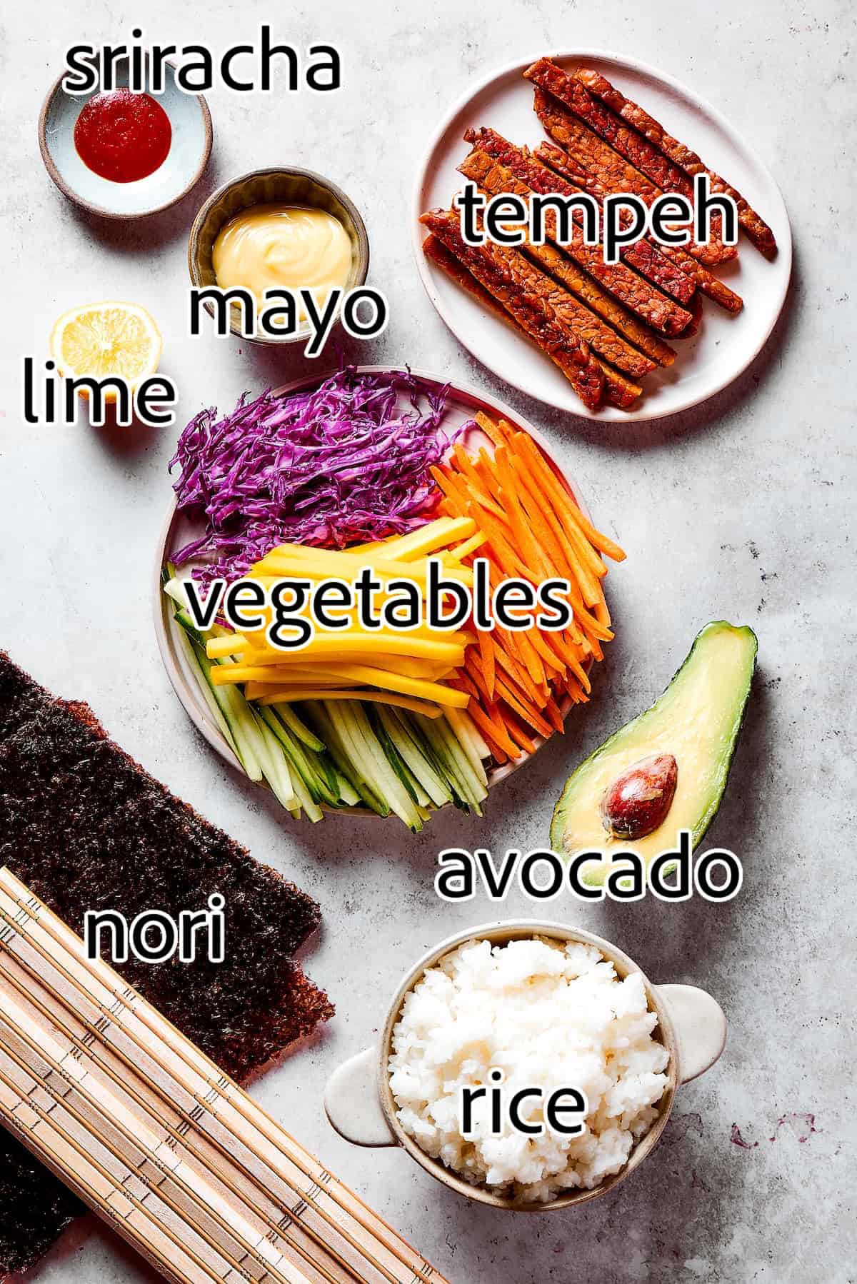 ingredients needed for vegan sushi