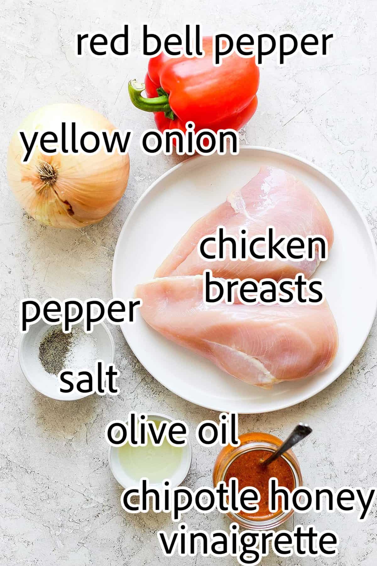 Sweet-spicy Chipotle Honey Chicken Kabobs bathe tender chicken in a honey-infused vinaigrette with a kick of spice. ingredients needed for chipotle honey chicken kabobs