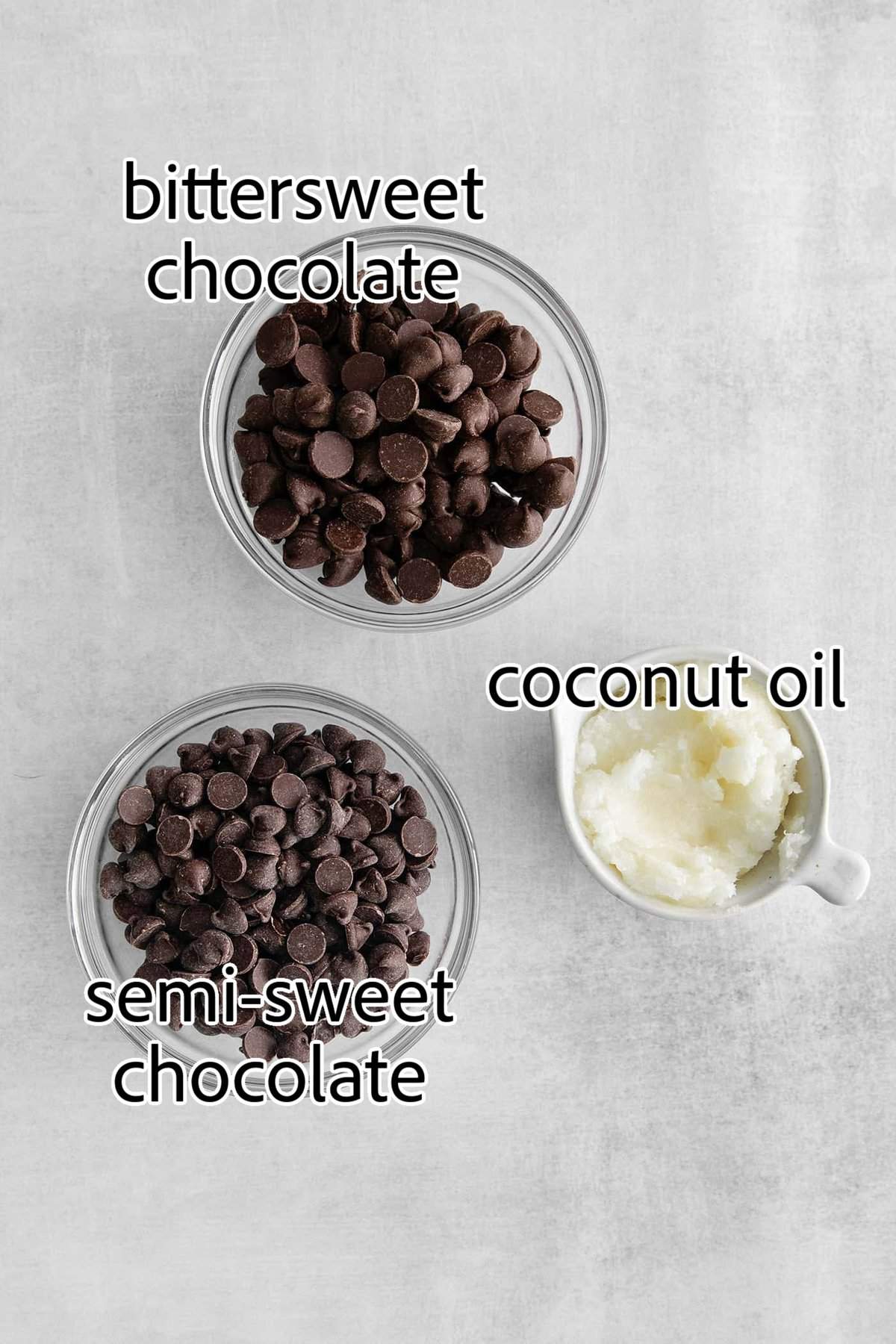 This is the easiest and best Chocolate Magic Shell recipe! Just 3 ingredients melt together to make an amazing topping. ingredients needed for chocolate magic shell